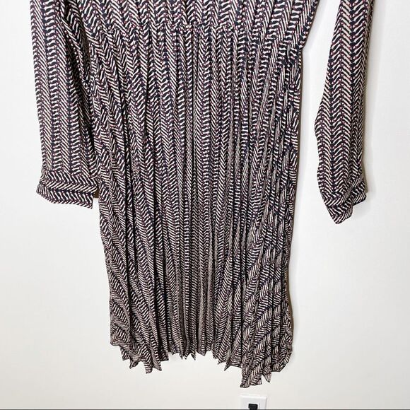 Lola Italy Pleated Midi Length Shirt Dress Large - Picture 2 of 9